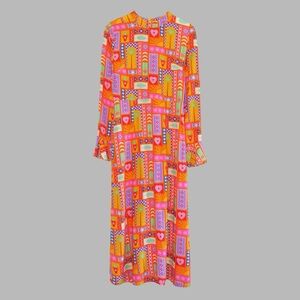 New with tags - Never Fully Dressed long sleeve midi dress with bright pattern